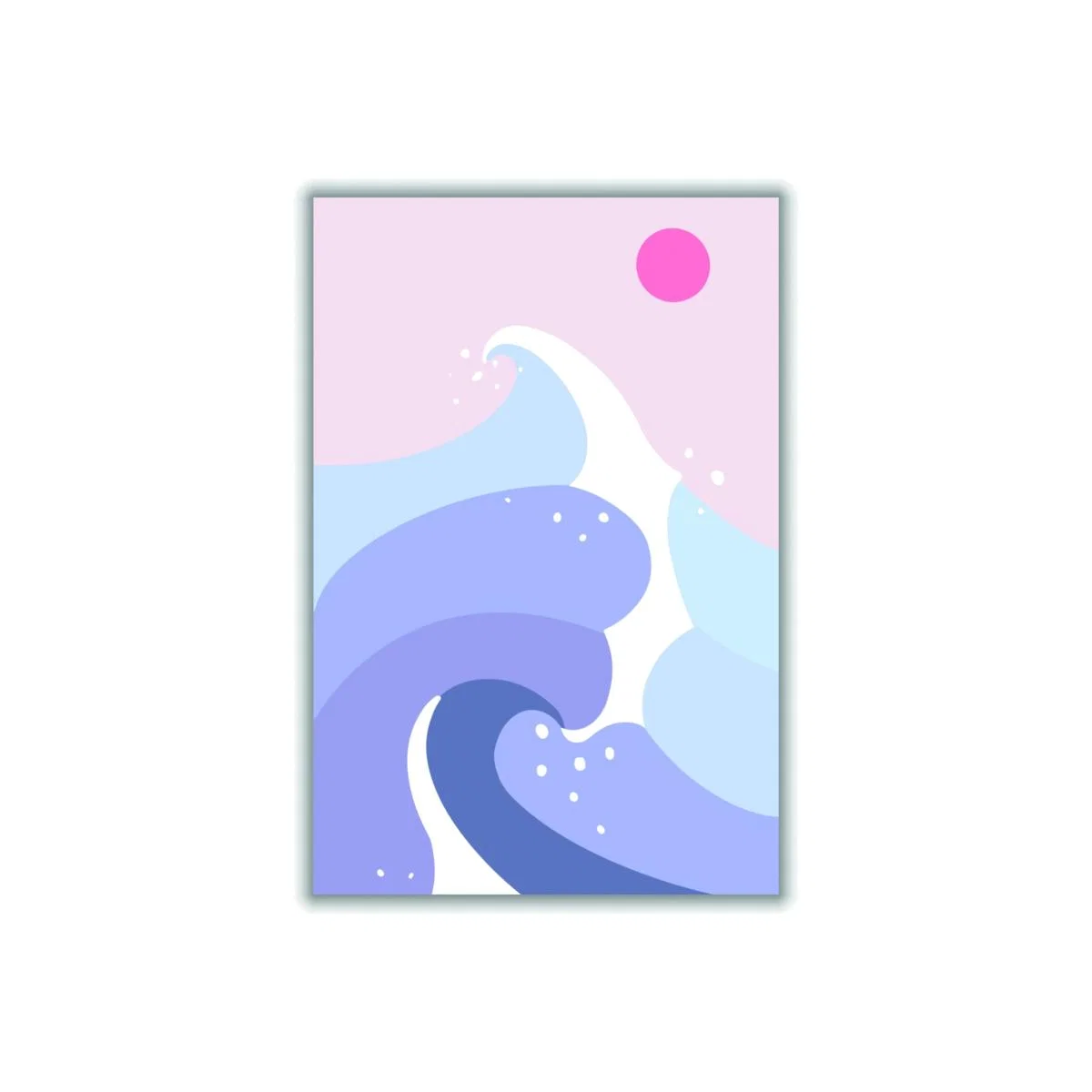 Pink / Purple Ocean Waves #2 A1 594 X 841Mm Stanley Print House – image 1