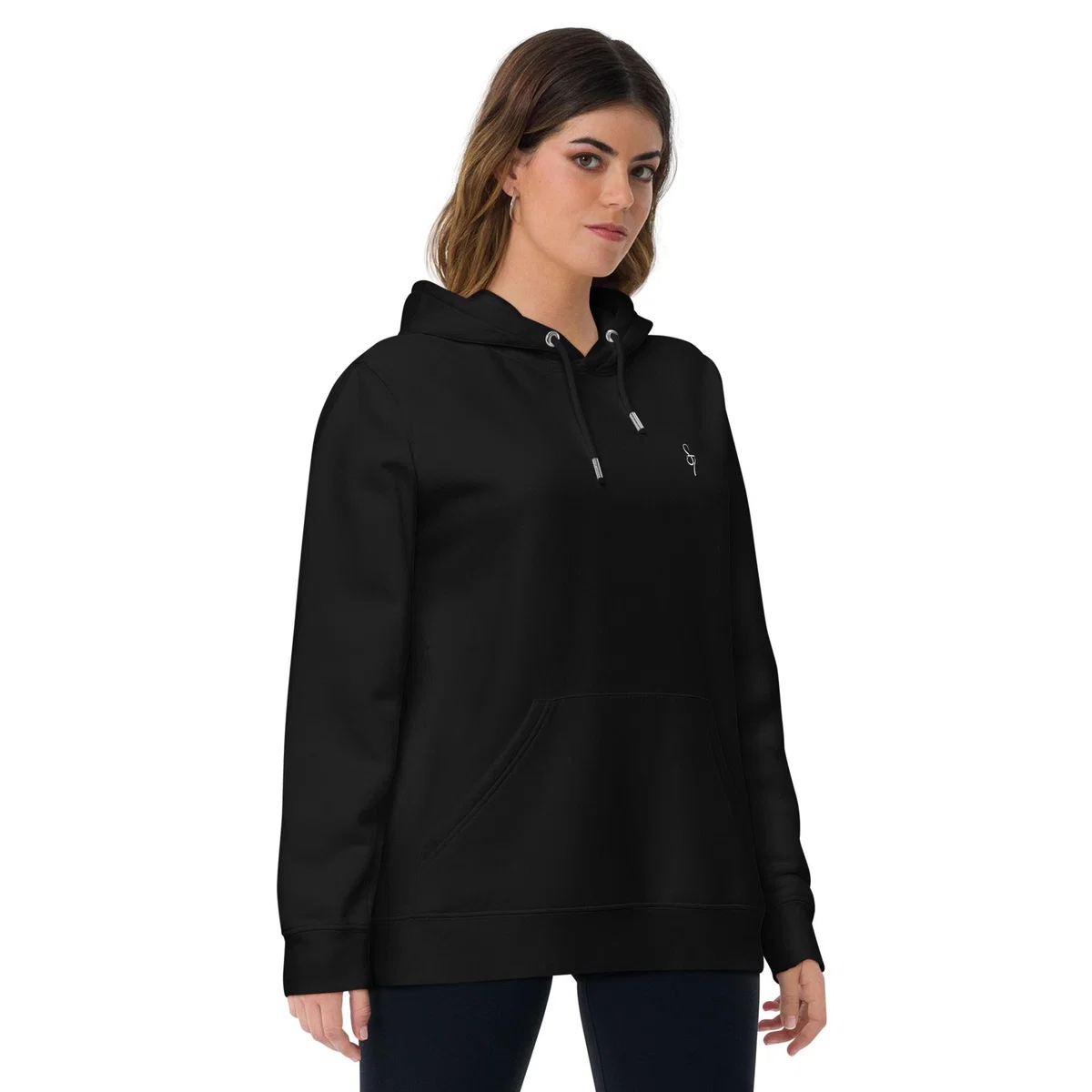 Black Blue Heart Eternal Love Snake Back Graphic Print Unisex Essential Eco Mystical Hoodie | Extra Large | Formula S7 – image 7