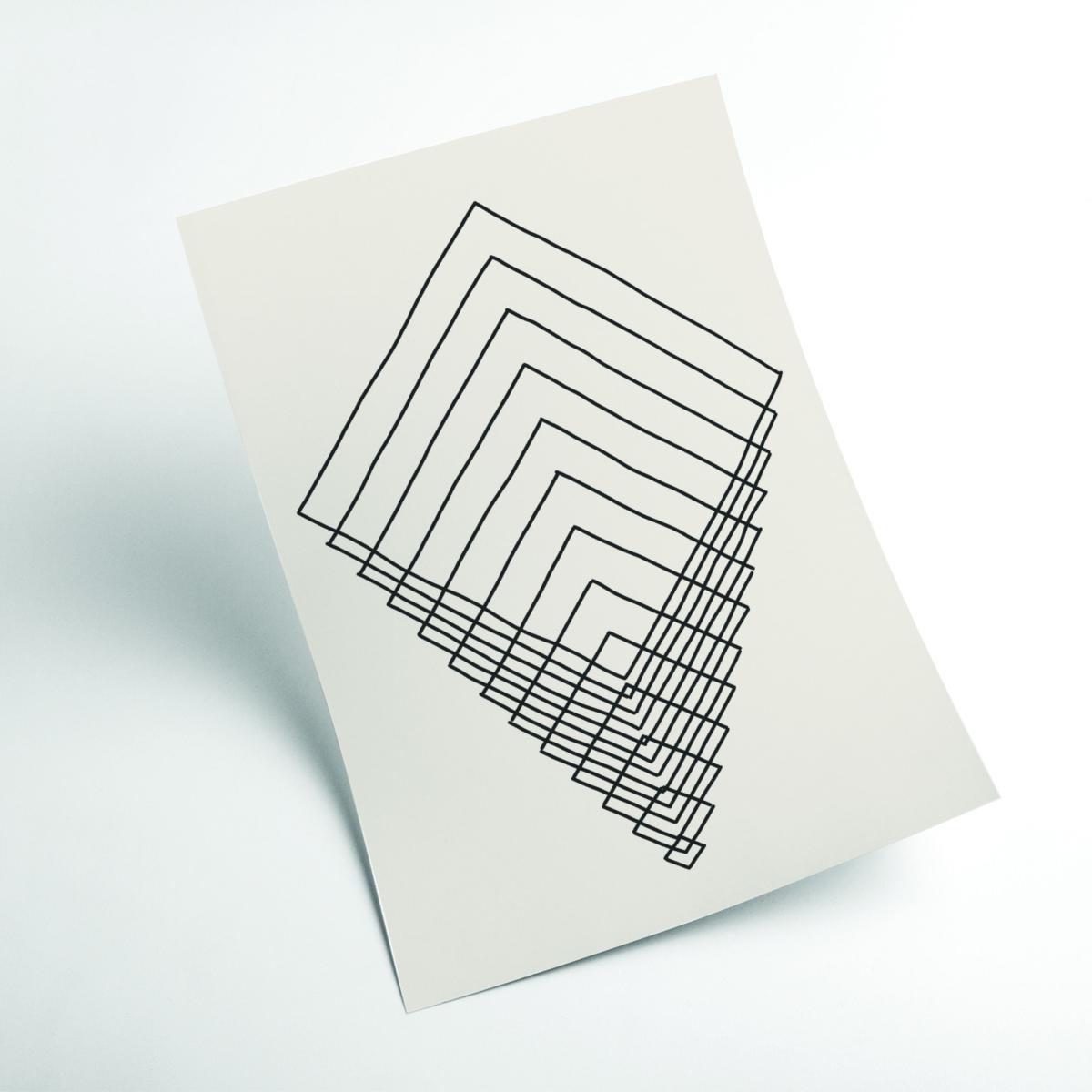 Grey Imperfect Lines #5 A4 210 X 297Mm Stanley Print House – image 2