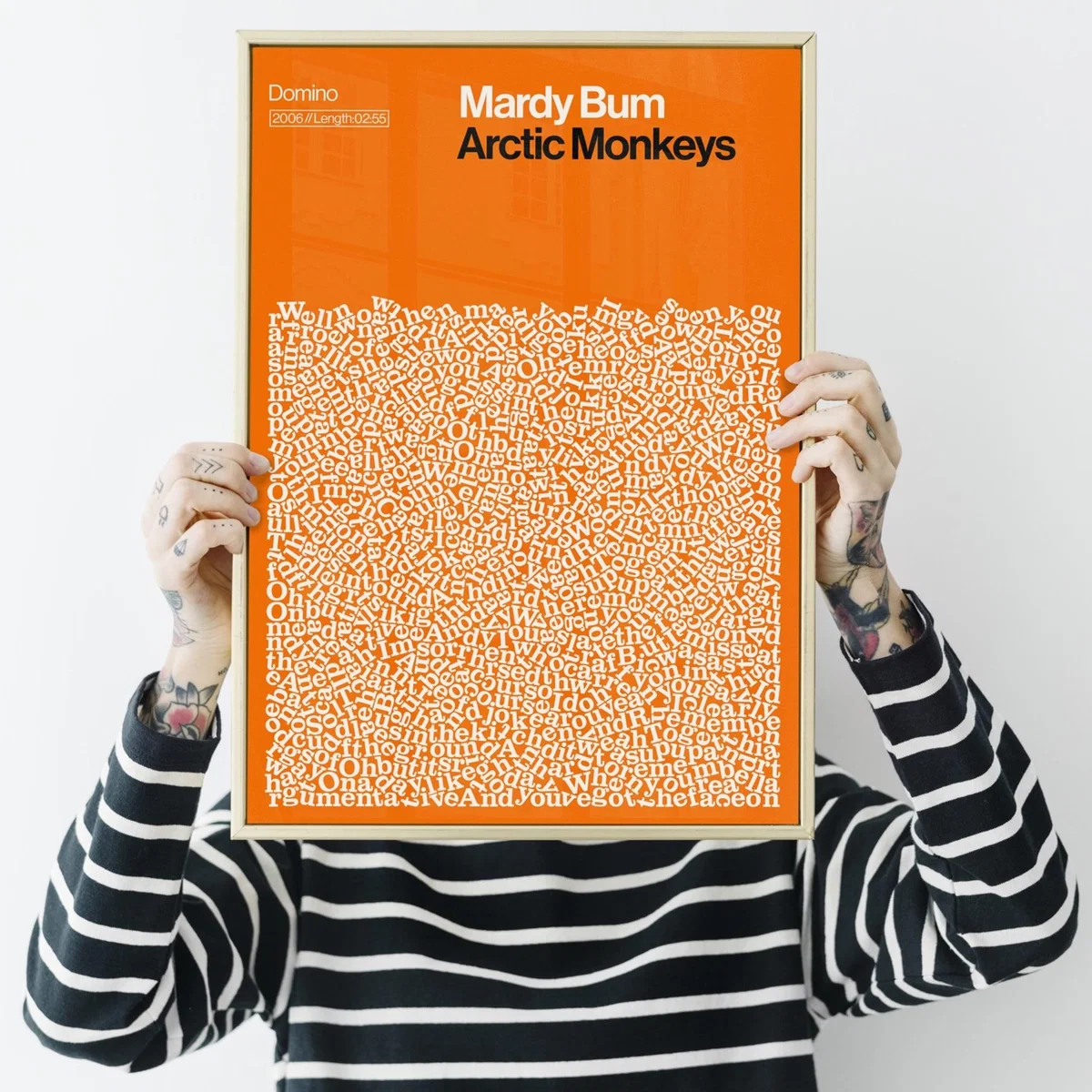Yellow / Orange Mardy Bum - Arctic Monkeys - Song Lyric Print - A3 A3 297 X 420Mm Reign & Hail – image 2