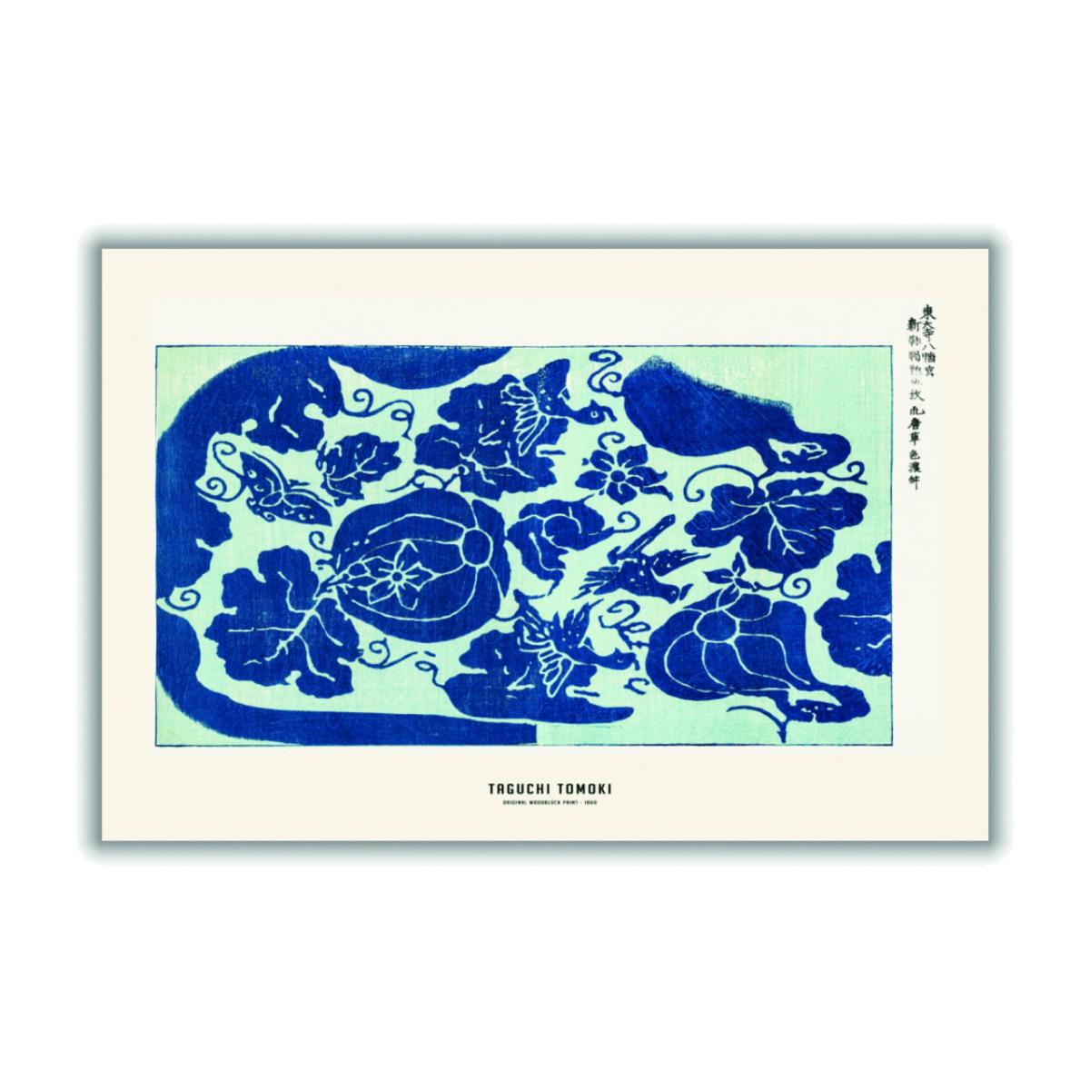 Blue Taguchi Tomoki - Original Woodblock Print A1 594 X 841Mm Stanley Print House – image 1