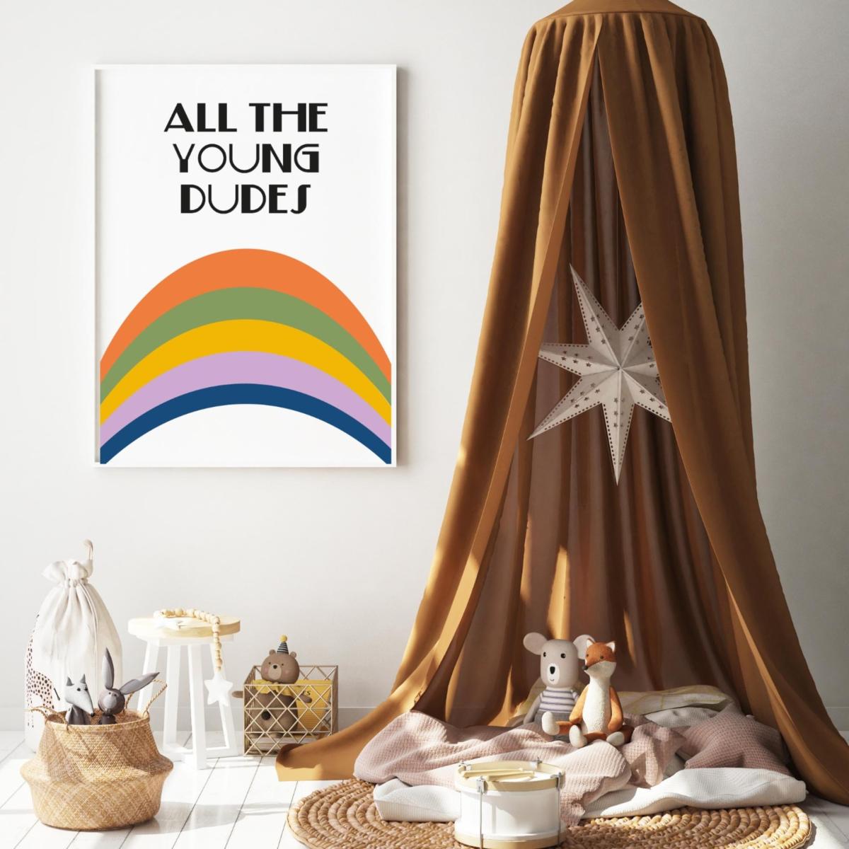 All The Young Dudes Retro Giclée Art Print A2 420 X 594Mm Fanclub – image 2