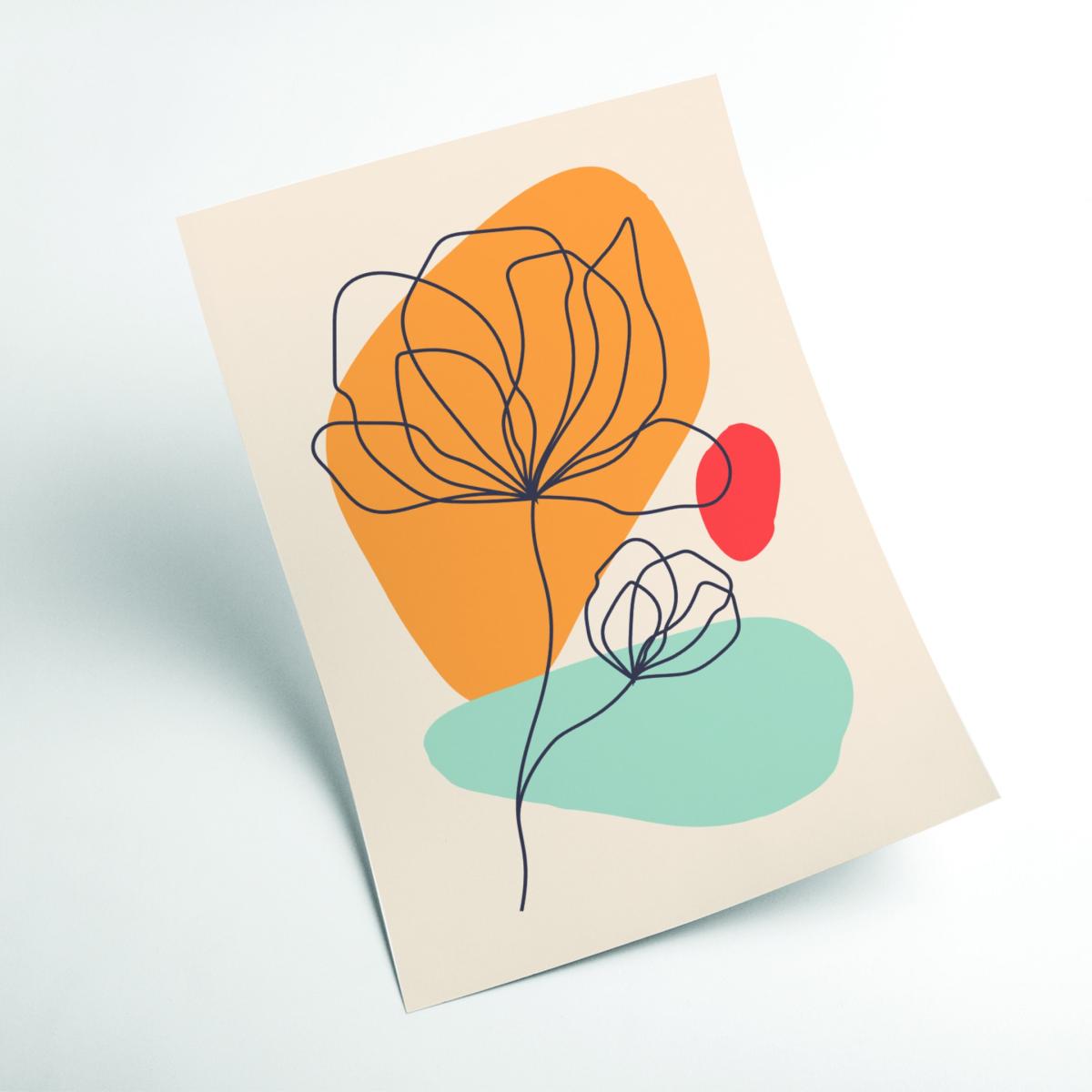 Yellow / Orange Abstract Botanical 3 A1 594 X 841Mm Stanley Print House – image 2