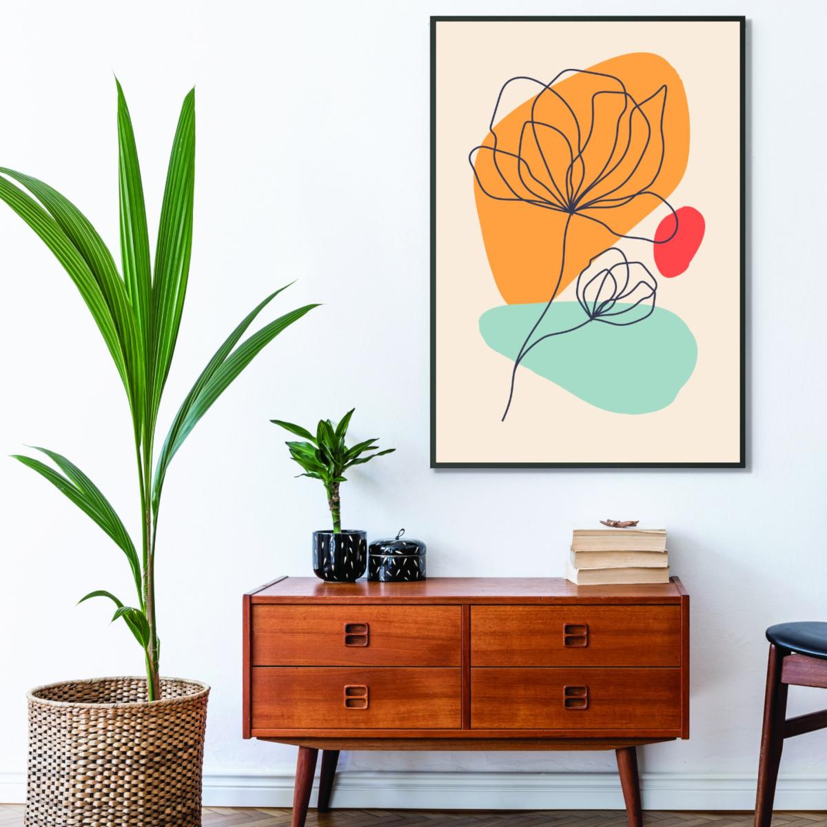 Yellow / Orange Abstract Botanical 3 A1 594 X 841Mm Stanley Print House – image 3