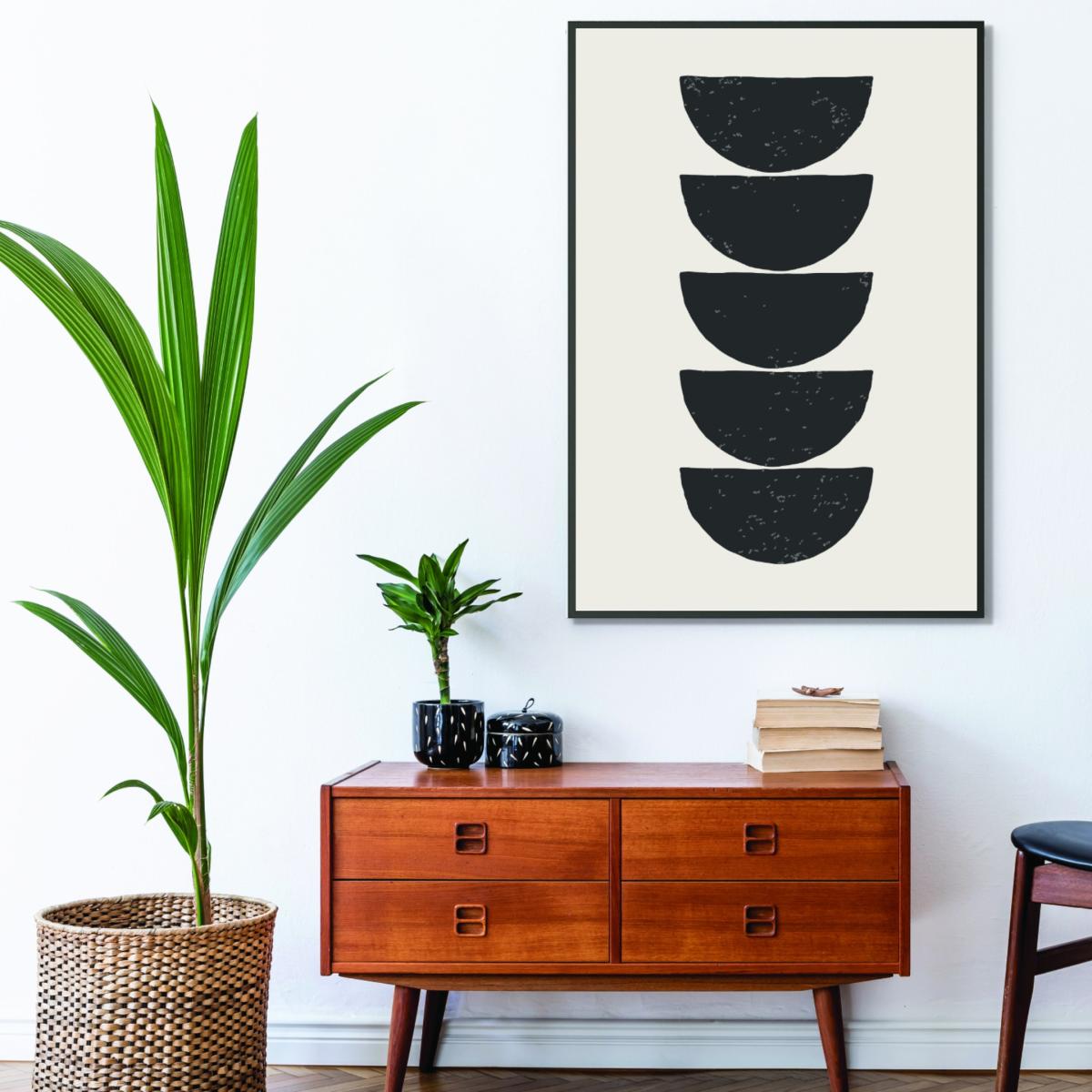 Black Minimal Circles #3 Medium Stanley Print House – image 3