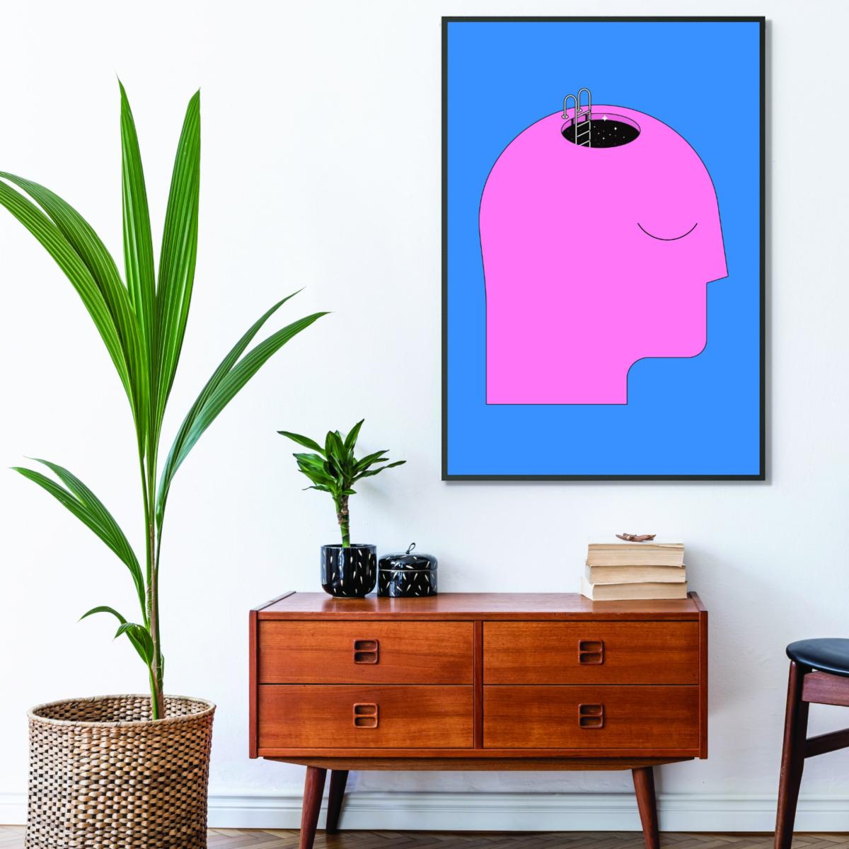 Pink / Purple Keep An Open Mind A1 594 X 841Mm Stanley Print House – image 3