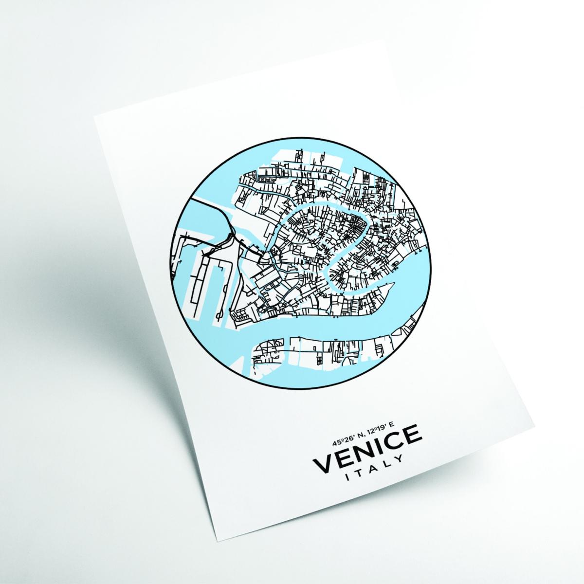 Blue Map Of Venice Extra Large Stanley Print House – image 2