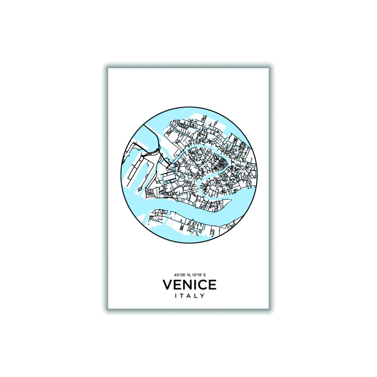 Blue Map Of Venice Extra Large Stanley Print House – image 1