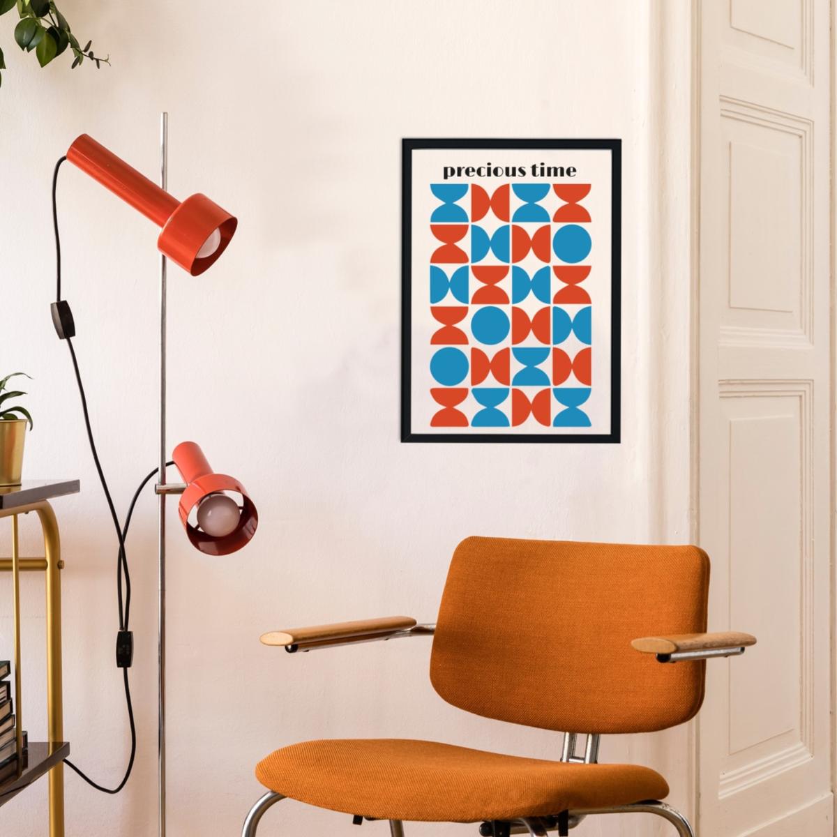 Blue / Red Precious Time Giclée Retro Art Print A2 Fanclub – image 3