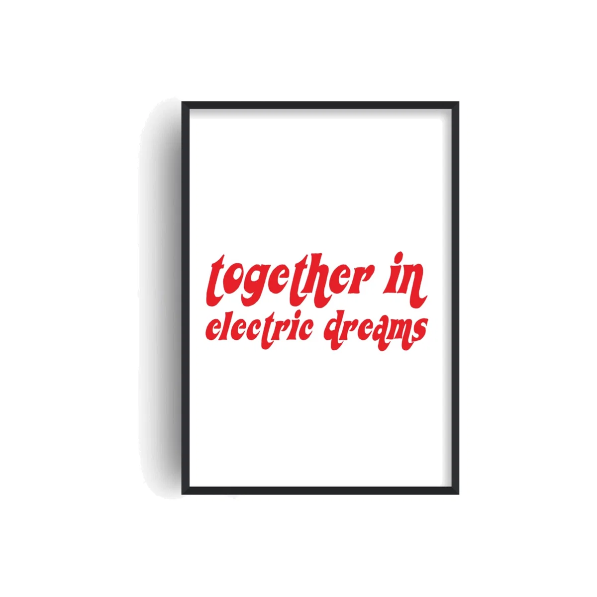 Red / White Together In Electric Dreams Retro Giclée Art Print A2 420 X 594Mm Fanclub – image 1