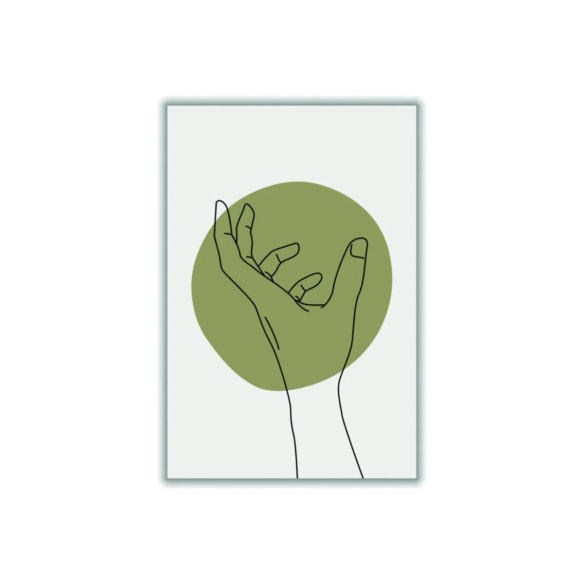 Green Abstract Minimal Hand #4 Extra Large Stanley Print House – image 1