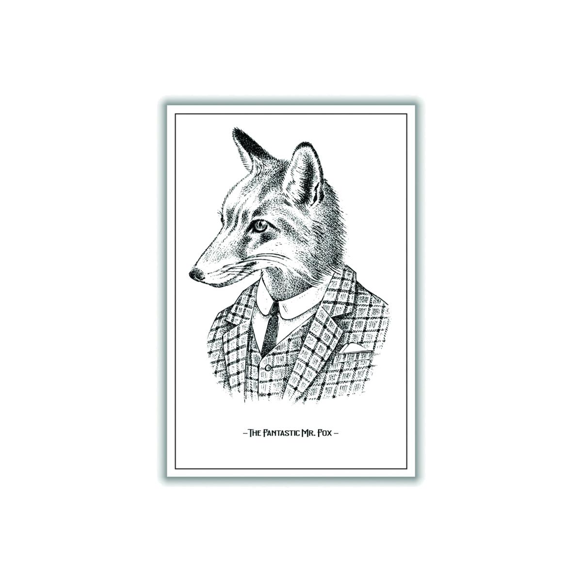 Grey The Fantastic Mr. Fox A4 210 X 297Mm Stanley Print House – image 1