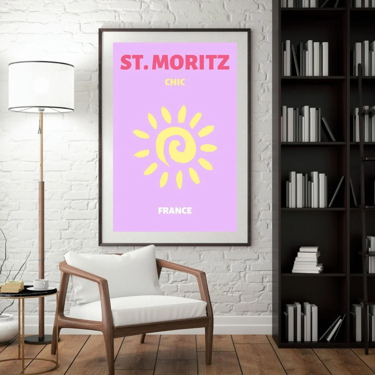 Pink / Purple St. Moritz Sun Chic Poster | Artchi – image 3
