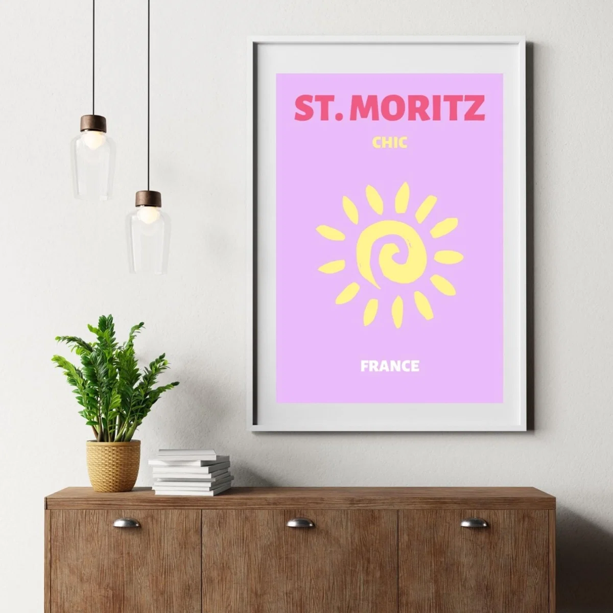 Pink / Purple St. Moritz Sun Chic Poster | Artchi – image 4