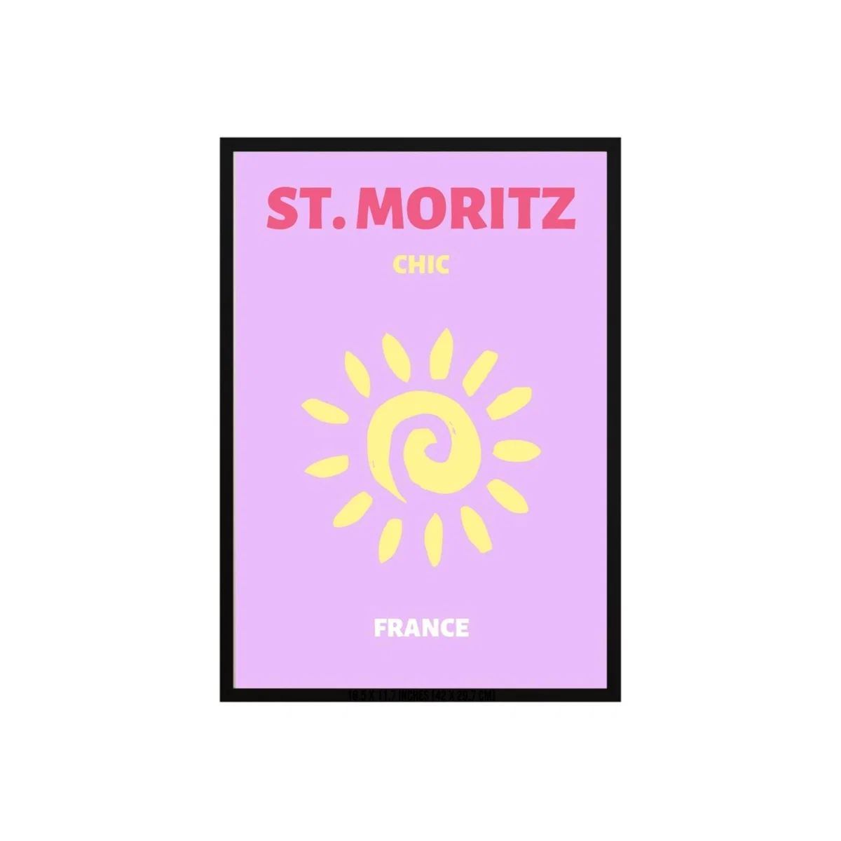 Pink / Purple St. Moritz Sun Chic Poster | Artchi – image 1