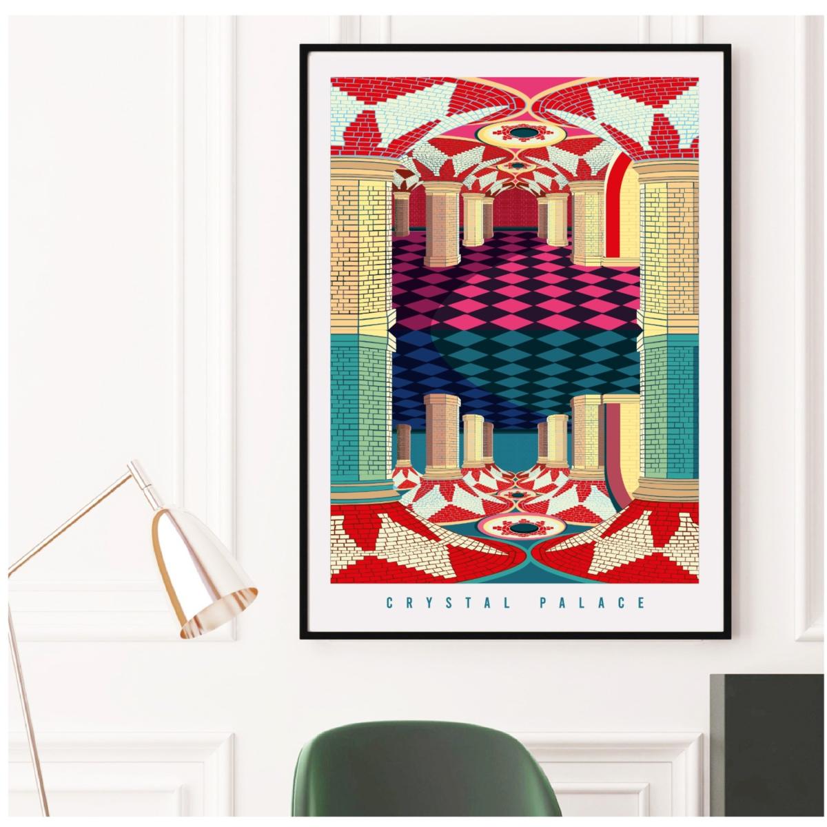Crystal Palace London Illustrated Art Print A3 297 X 420Mm Eye for London Prints – image 2