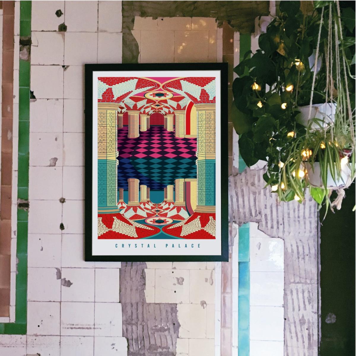 Crystal Palace London Illustrated Art Print A3 297 X 420Mm Eye for London Prints – image 4