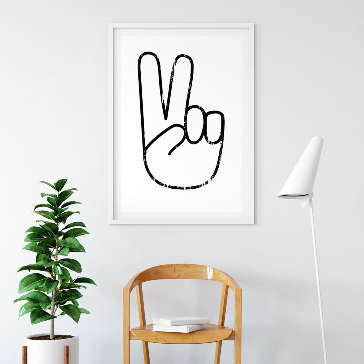 Black Peace Sign A3 297 X 420Mm The Native State – image 2