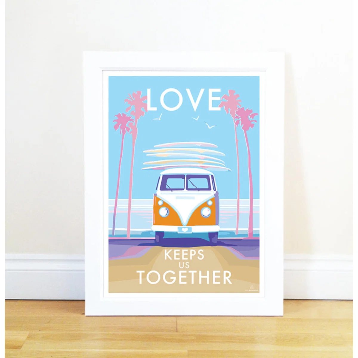 Love Keeps Us Together Vintage Style Quote Poster | A4 | 210 X 297Mm | Becky Bettesworth – image 2