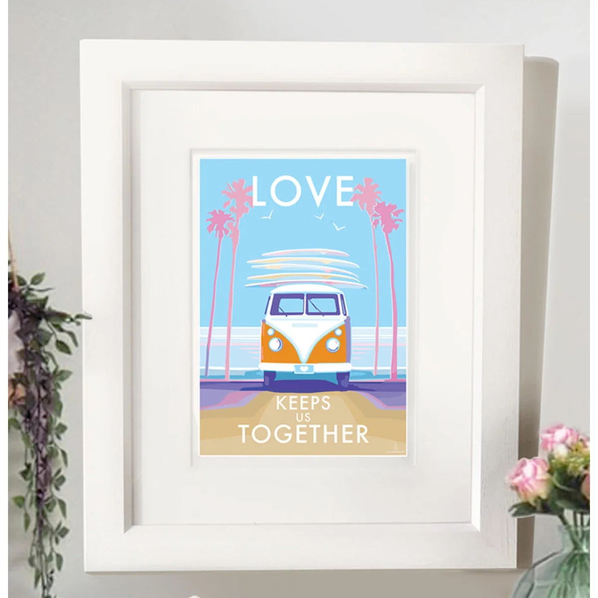 Love Keeps Us Together Vintage Style Quote Poster | A4 | 210 X 297Mm | Becky Bettesworth – image 3