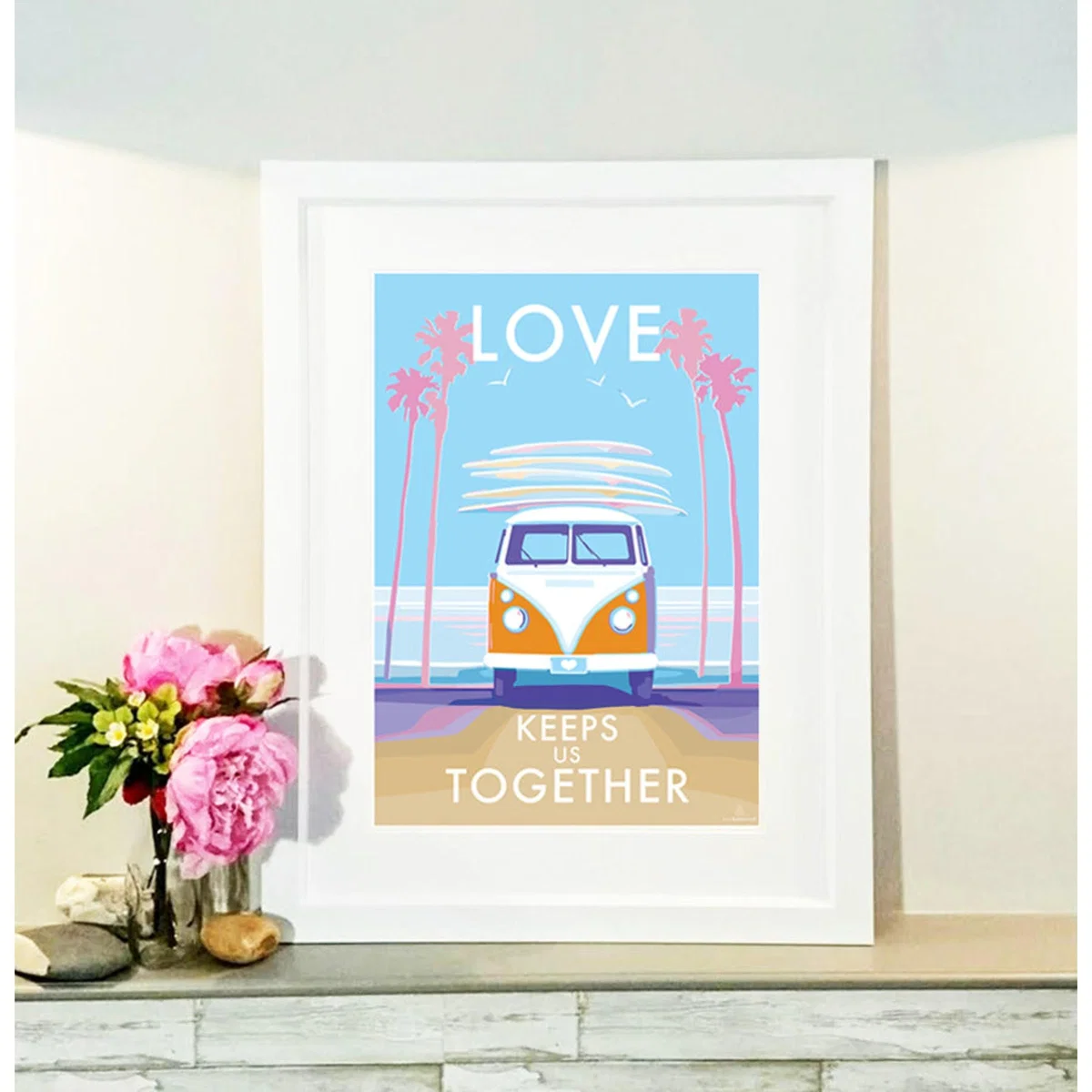 Love Keeps Us Together Vintage Style Quote Poster | A4 | 210 X 297Mm | Becky Bettesworth – image 4