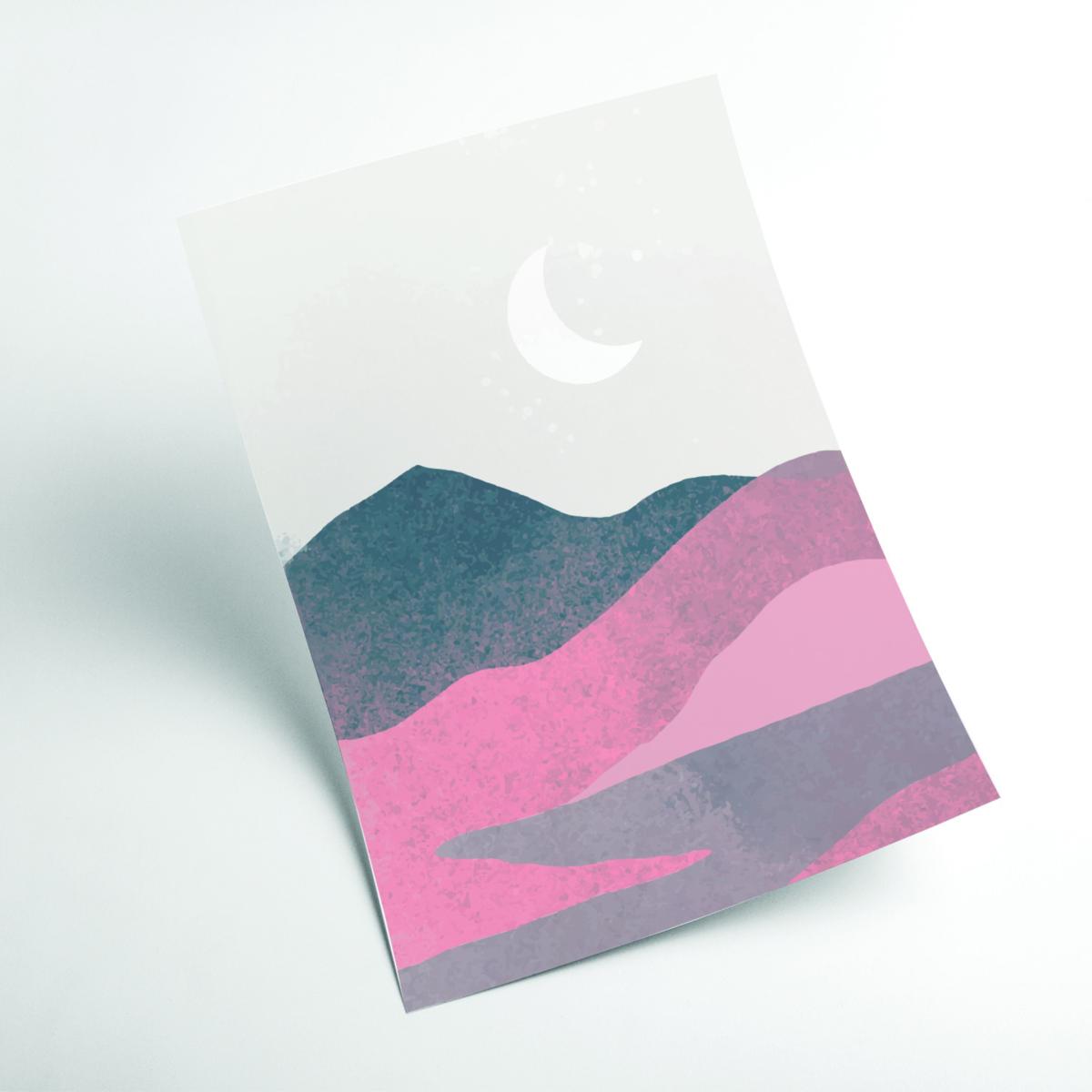 Rose Gold Minimal Landscape 2 A2 420 X 594Mm Stanley Print House – image 2