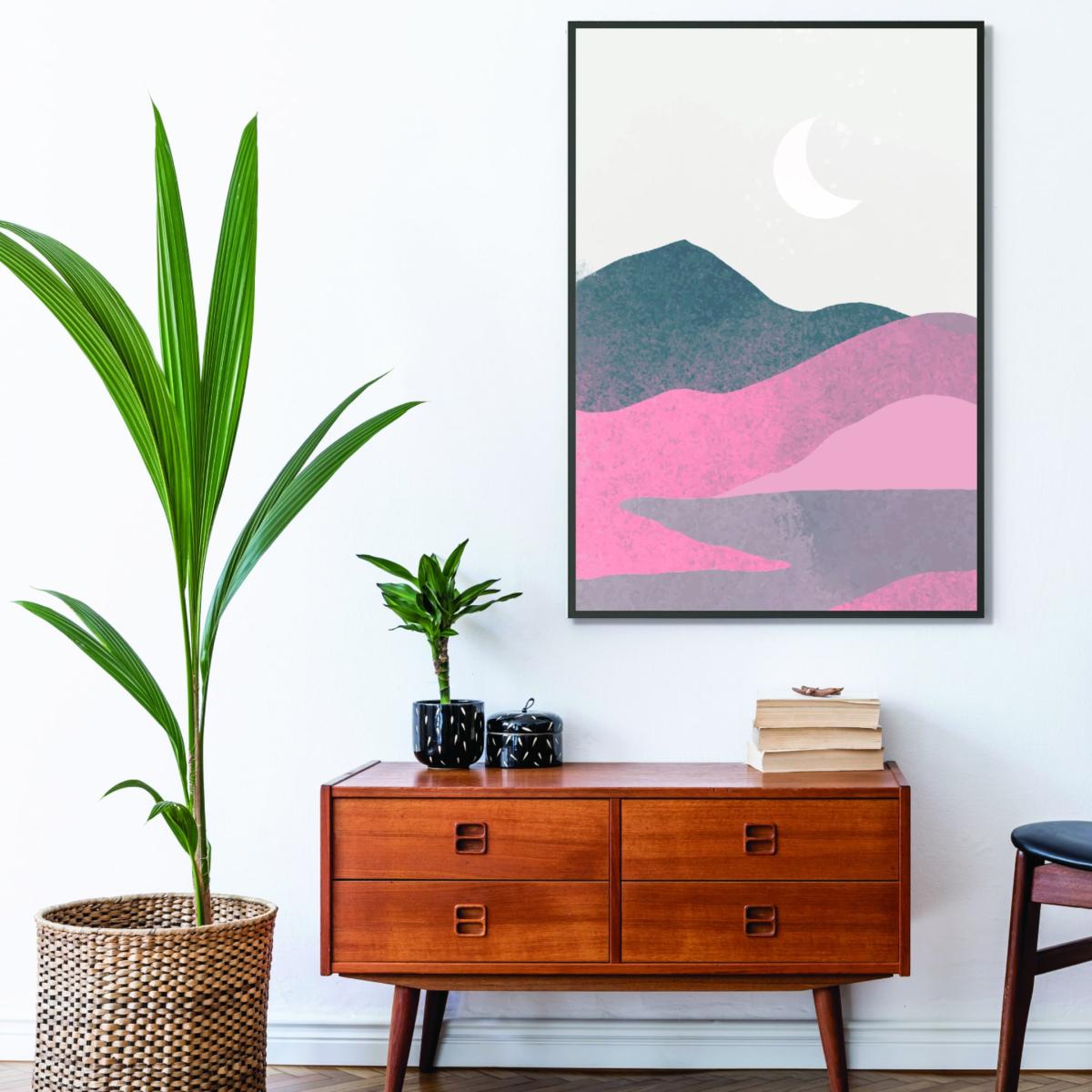Rose Gold Minimal Landscape 2 A2 420 X 594Mm Stanley Print House – image 3