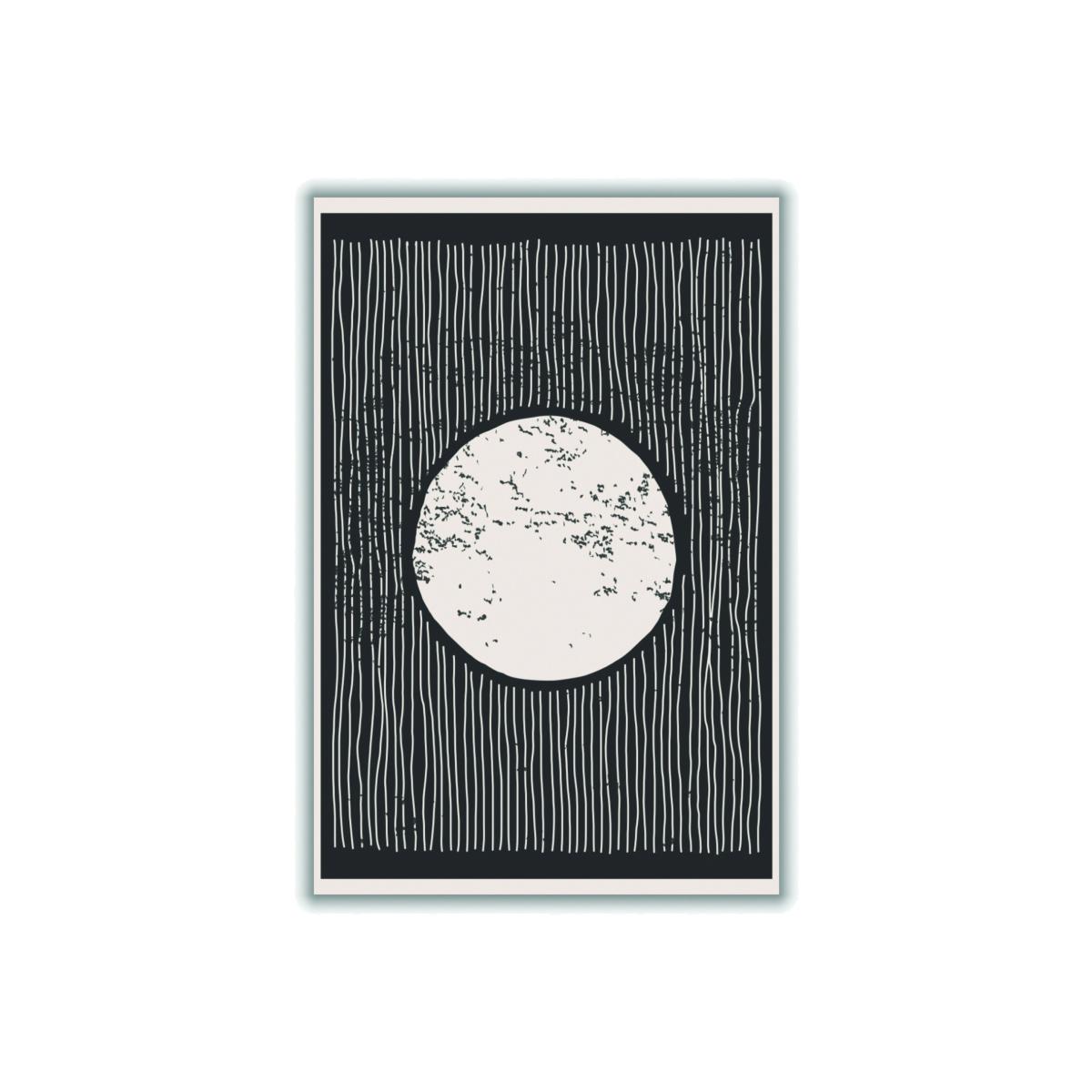 Black Minimal Moon A4 210 X 297Mm Stanley Print House – image 1