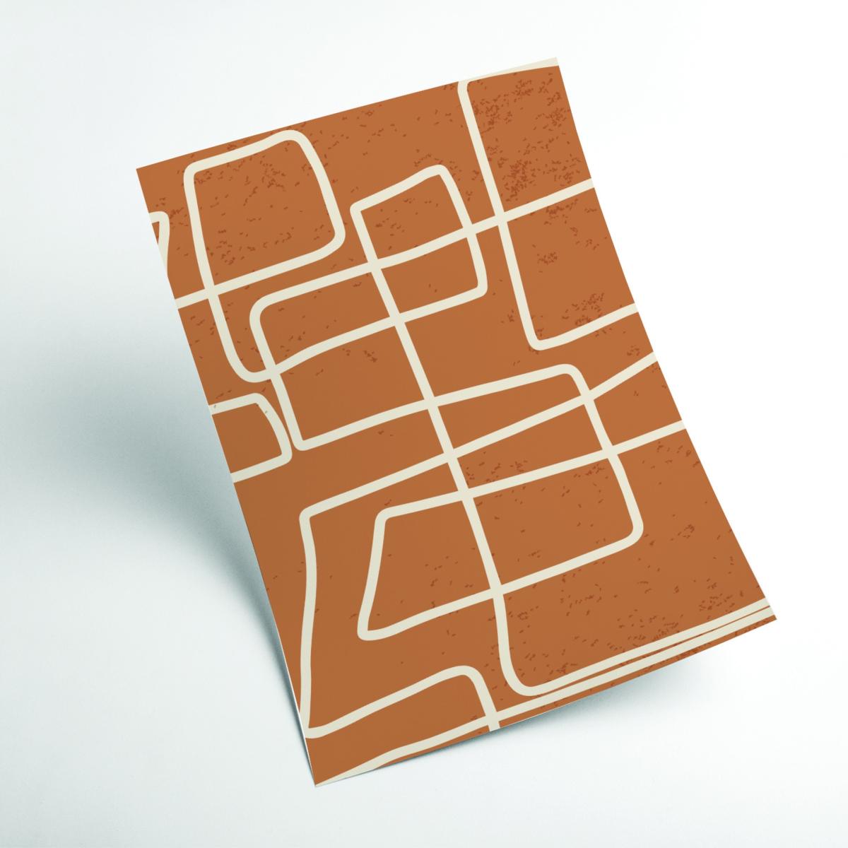 Brown Minimal Line Series 4 A1 594 X 841Mm Stanley Print House – image 2