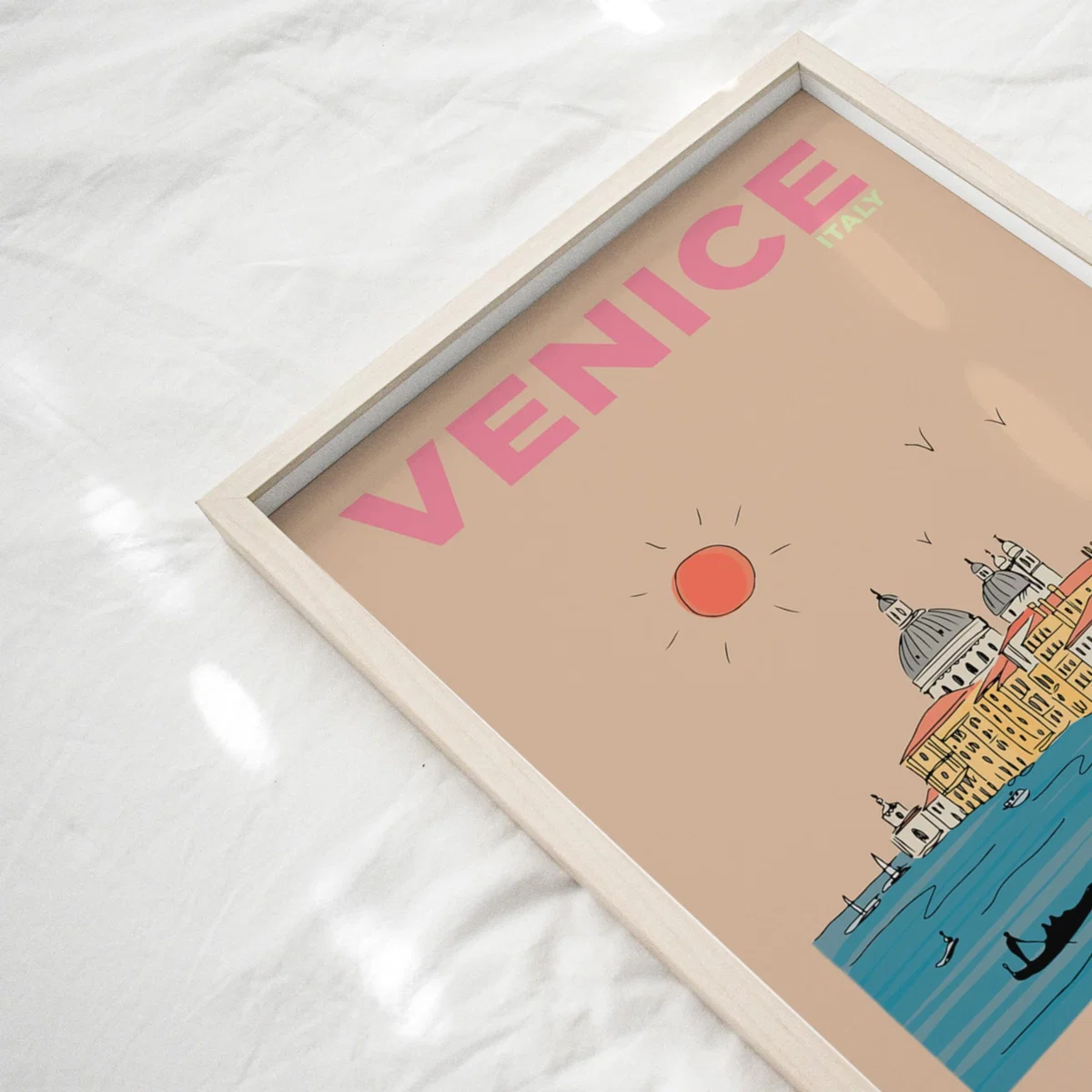 Pink / Purple Venice Italy Summer Escapes Travel Print A3 297 X 420Mm Places & Spaces Art Co. – image 3