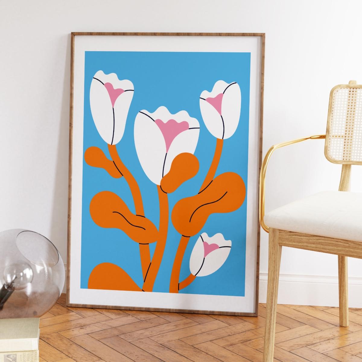 Tulips In Blue Sofe Store – image 2