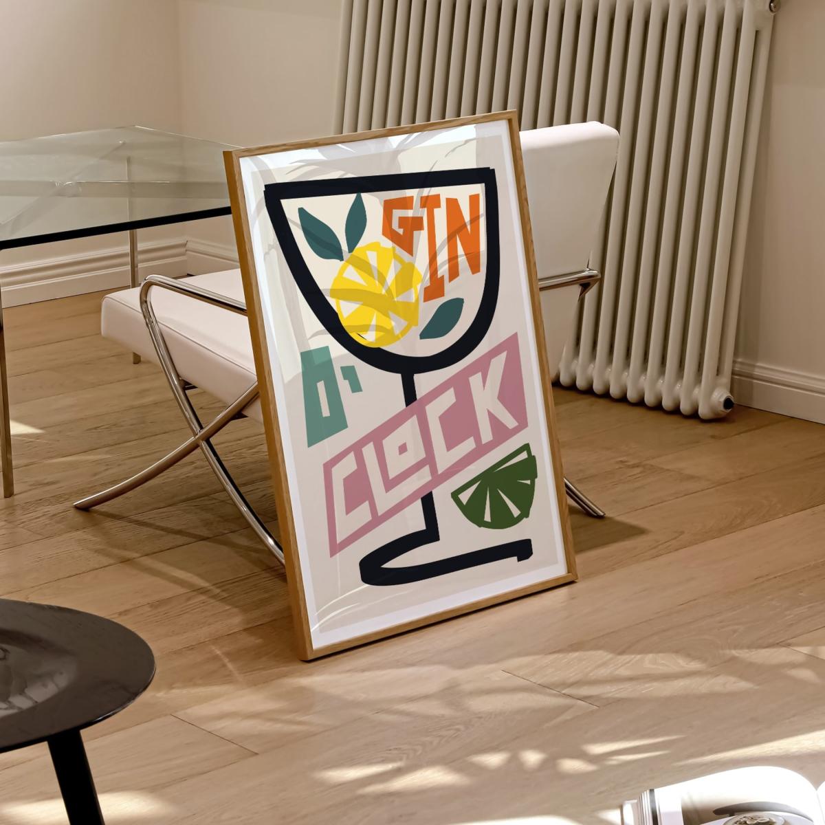 Gin O' Clock Art Print - A3 Natalie Cass Art – image 4