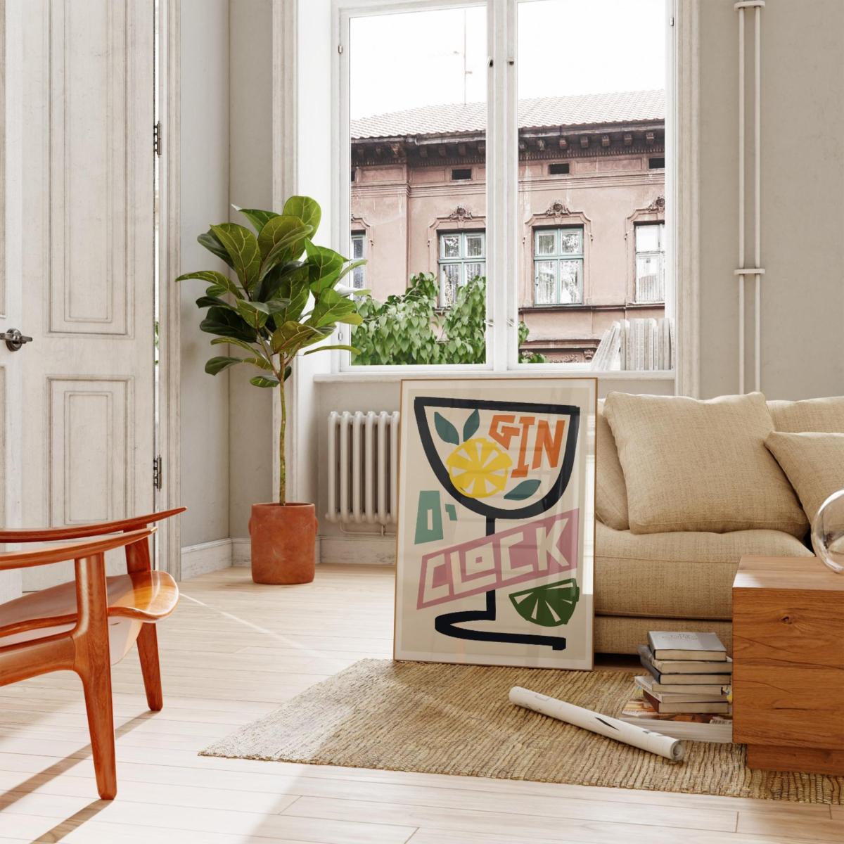 Gin O' Clock Art Print - A3 Natalie Cass Art – image 5