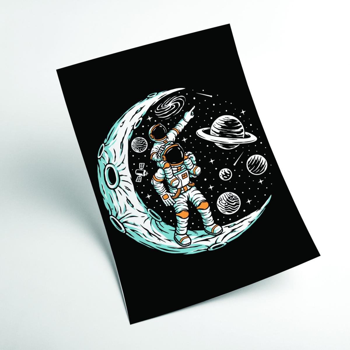 Blue Did You See That Shooting Star? A3 297 X 420Mm Stanley Print House – image 2