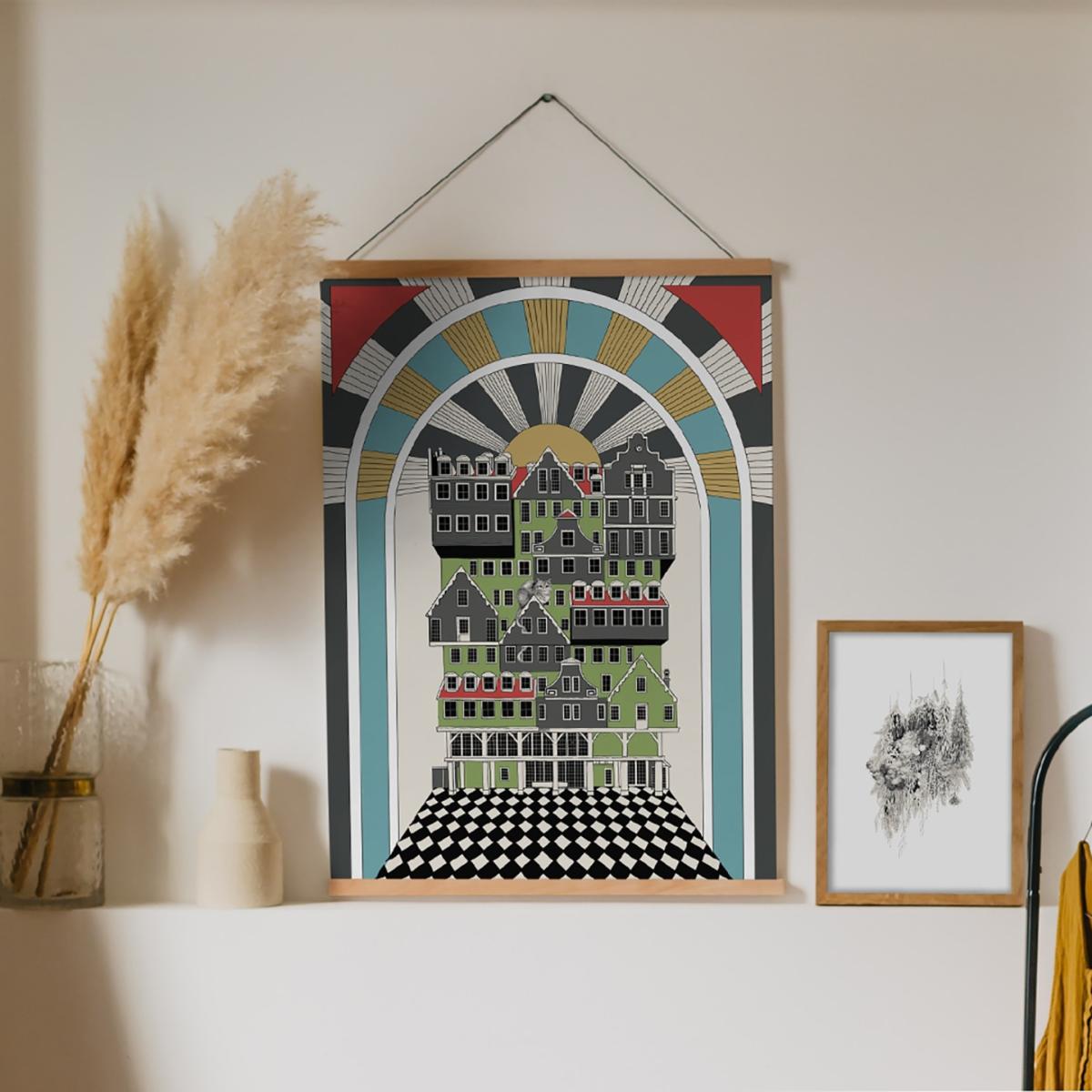 Amsterdam Dreams - Art Print S A3 297 X 420Mm Abi Overland Jersey – image 3