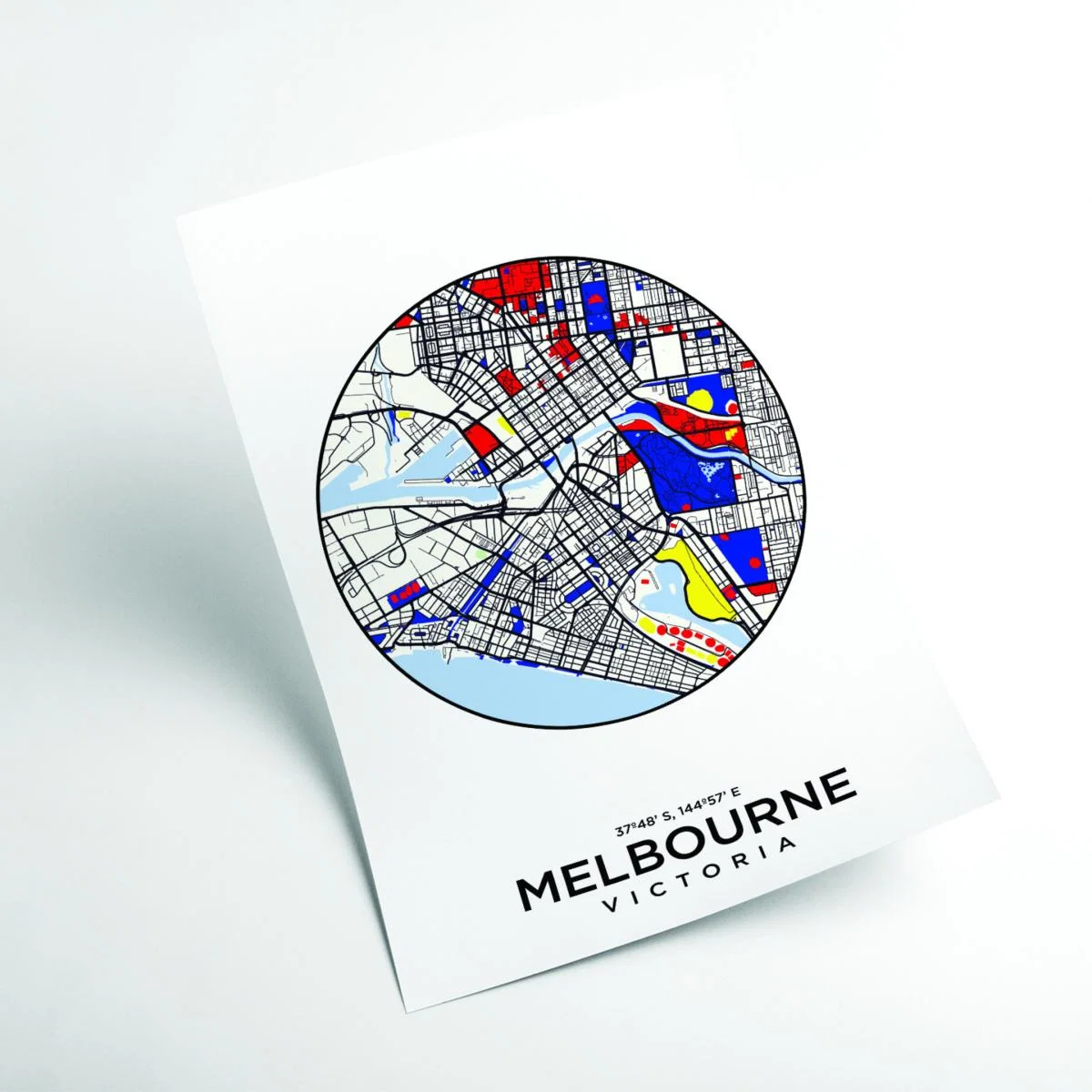 Black Map Of Melbourne Australia Extra Large Stanley Print House – image 2