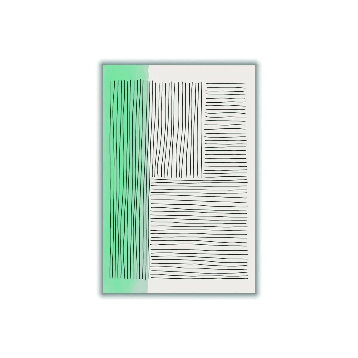 Pale Green Minimal Shapes Series #4 A4 210 X 297Mm Stanley Print House – image 1