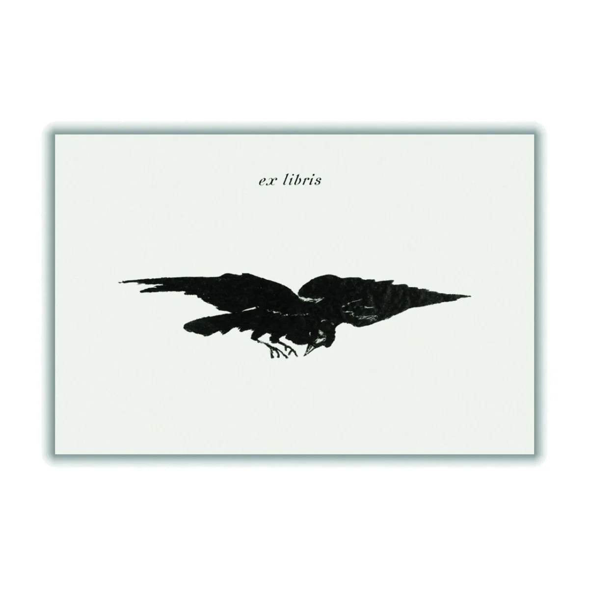 Black Flying Raven- Ex Libris A3 297 X 420Mm Stanley Print House – image 1