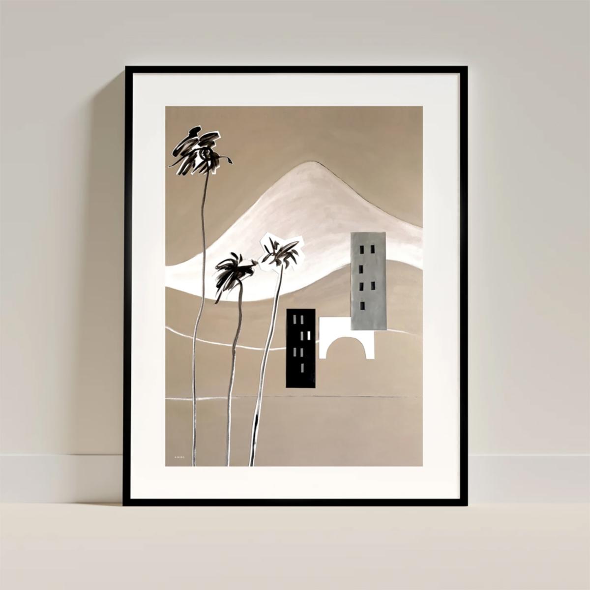 Neutrals / Black / Grey Snowy Alps Overlooking The French Riviera, Minimalist Landscape Poster Part Two | A3 | 297 X 420Mm | Awol – image 11