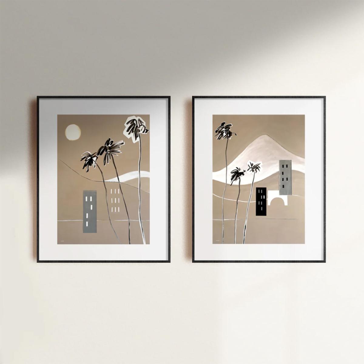 Neutrals / Black / Grey Snowy Alps Overlooking The French Riviera, Minimalist Landscape Poster Part Two | A3 | 297 X 420Mm | Awol – image 5