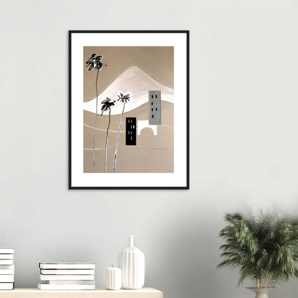 Neutrals / Black / Grey Snowy Alps Overlooking The French Riviera, Minimalist Landscape Poster Part Two | A3 | 297 X 420Mm | Awol – image 8