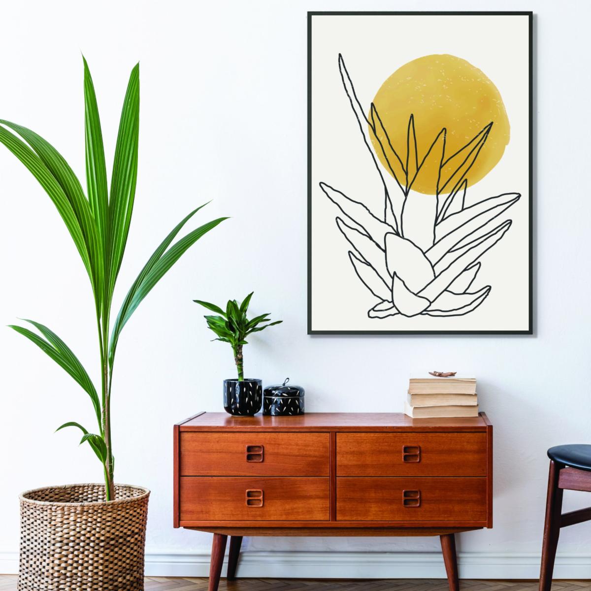 Yellow / Orange Abstract Agave Sunshine #2 A4 210 X 297Mm Stanley Print House – image 3