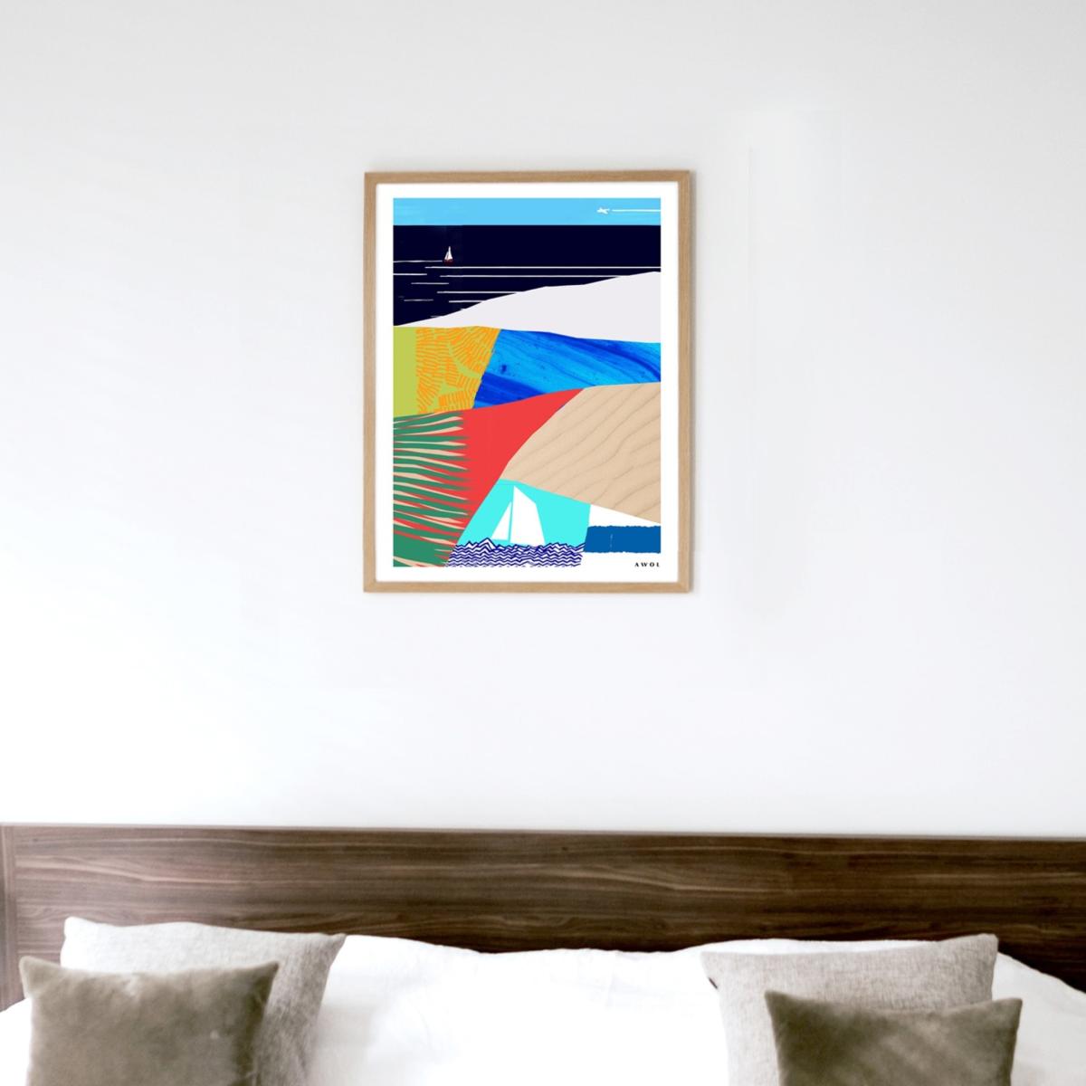 Seaside Vacation Vibes Art Print: Mediterranean And Tropical Destinations - Multicolour Awol – image 2