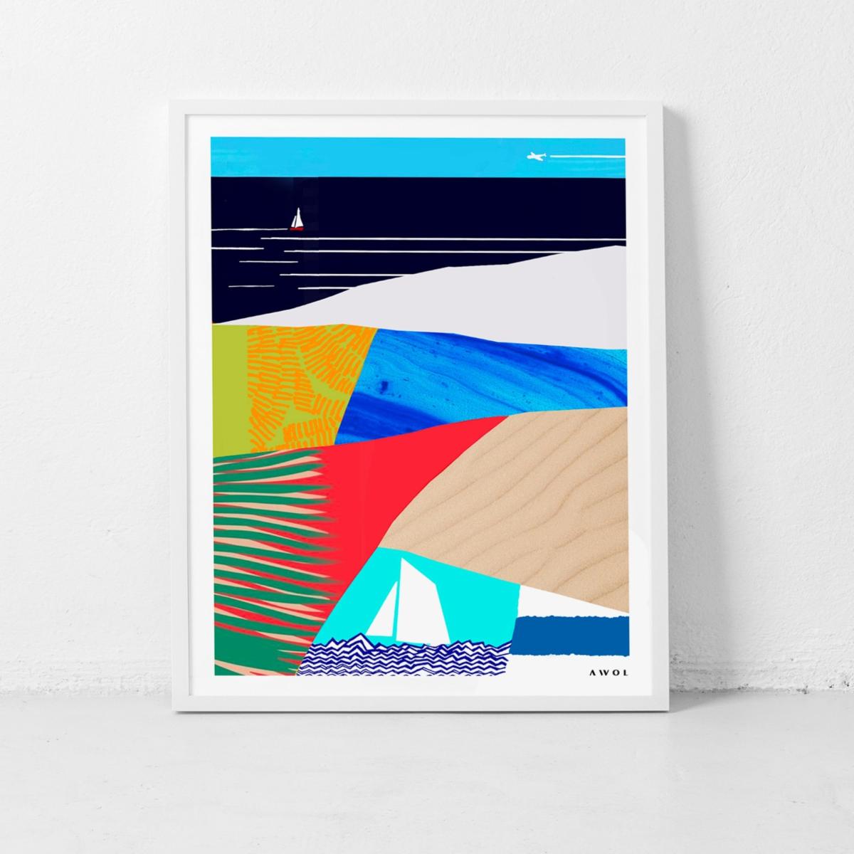 Seaside Vacation Vibes Art Print: Mediterranean And Tropical Destinations - Multicolour Awol – image 11