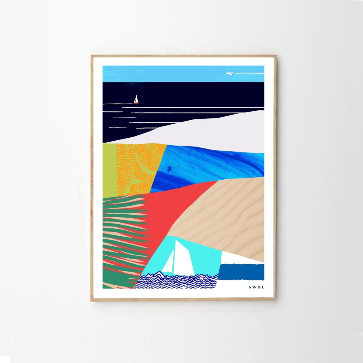 Seaside Vacation Vibes Art Print: Mediterranean And Tropical Destinations - Multicolour Awol – image 12