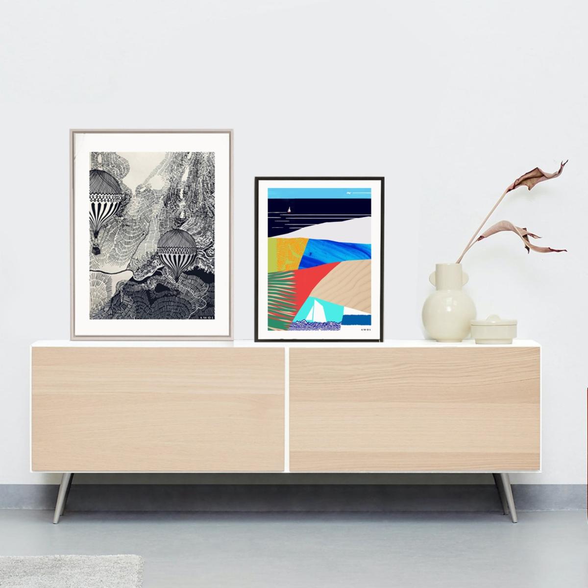 Seaside Vacation Vibes Art Print: Mediterranean And Tropical Destinations - Multicolour Awol – image 5
