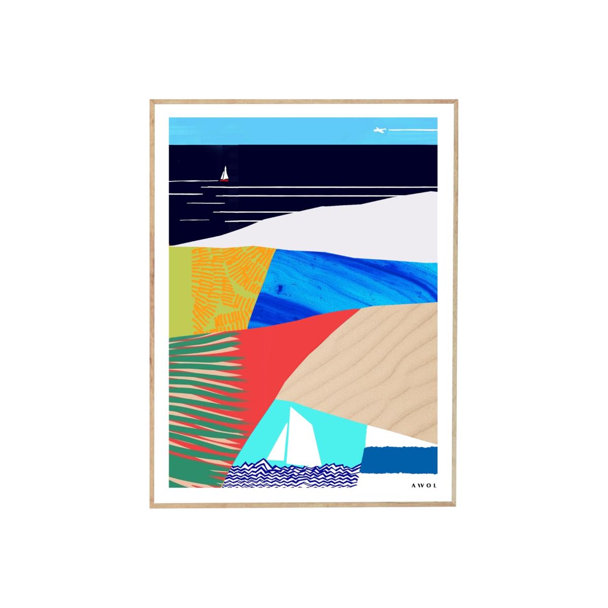 Seaside Vacation Vibes Art Print: Mediterranean And Tropical Destinations - Multicolour Awol – image 1