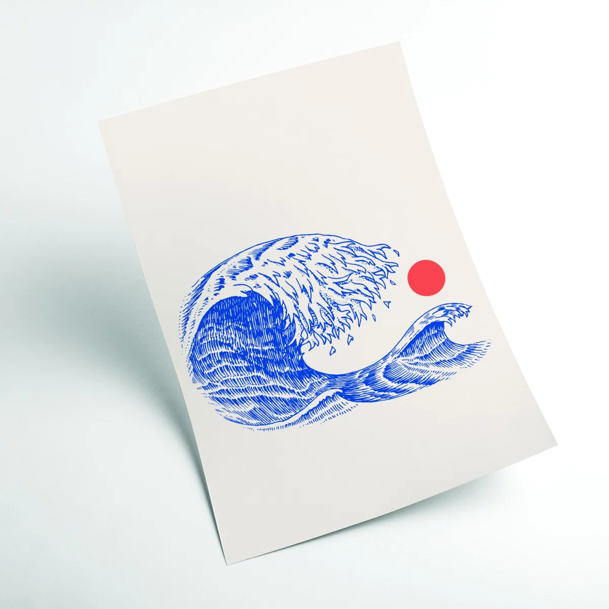 Blue The Wave Ii A2 420 X 594Mm Stanley Print House – image 2