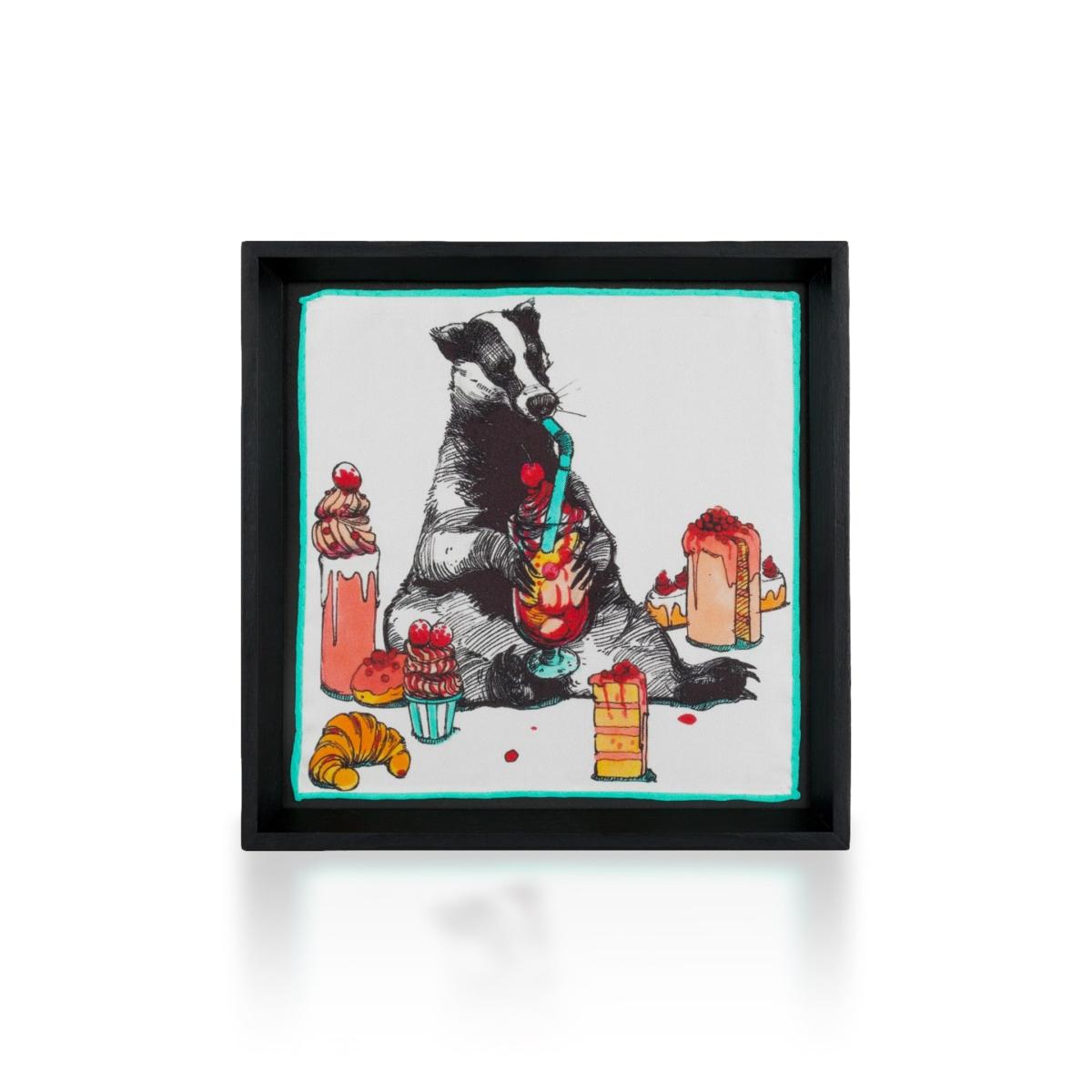 Honey Badger & Desserts Framed Silk | Un Poco – image 2