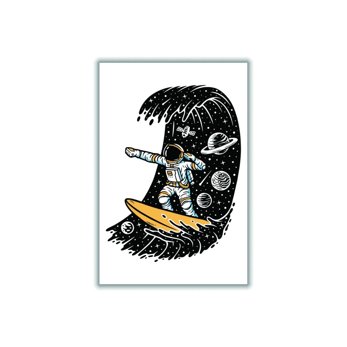 Yellow / Orange Surf's Up A3 297 X 420Mm Stanley Print House – image 1